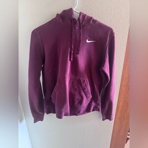 Nike Burgundy Sweatshirt with White Logo